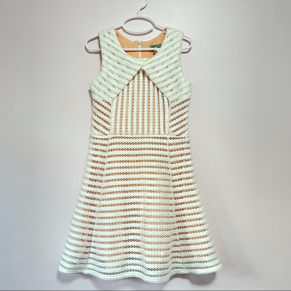Elisa B. Gorgeous White Party Dress